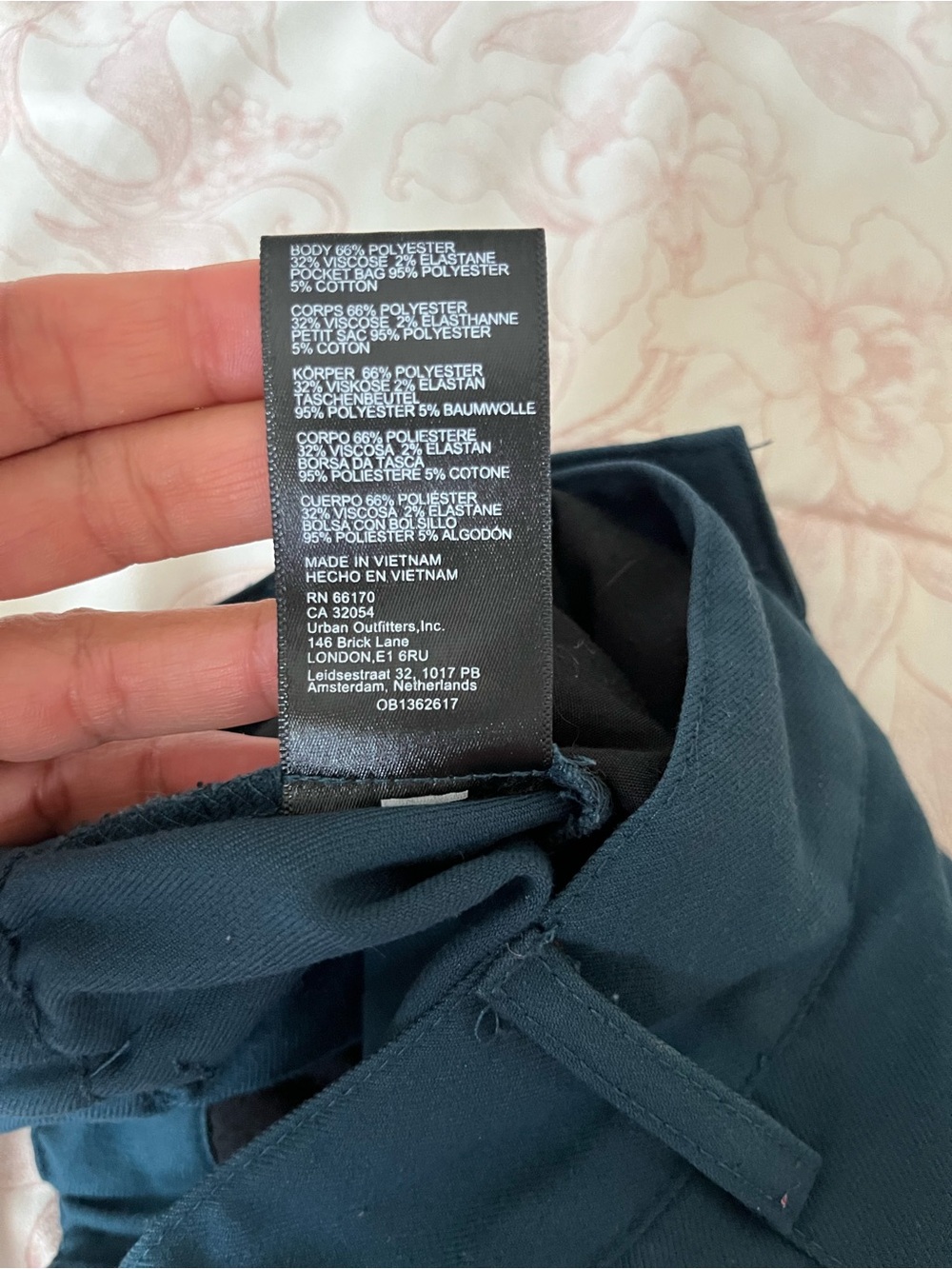 Urban Outfitters High-Waist Wide Leg Pants in Deep Teal XS - Picture 10 of 13